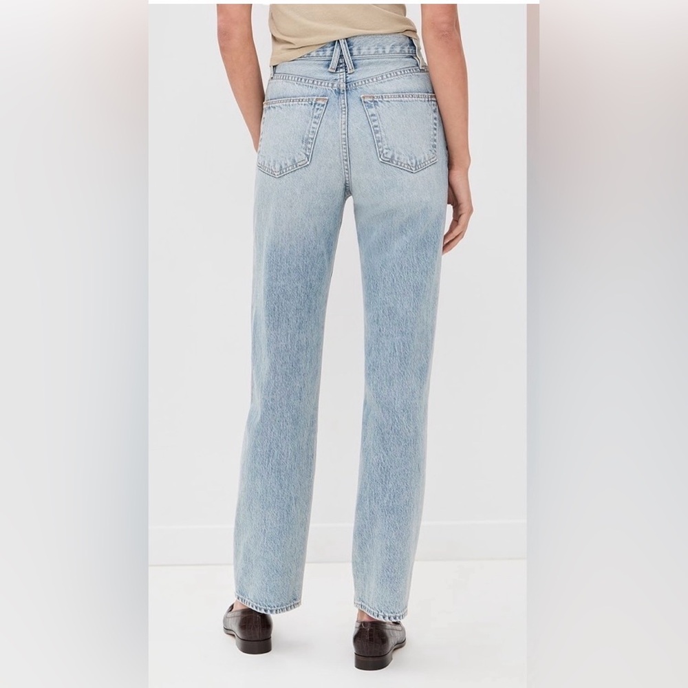 Slvlake London Straight-Leg High-Rise Jeans in Light Blue